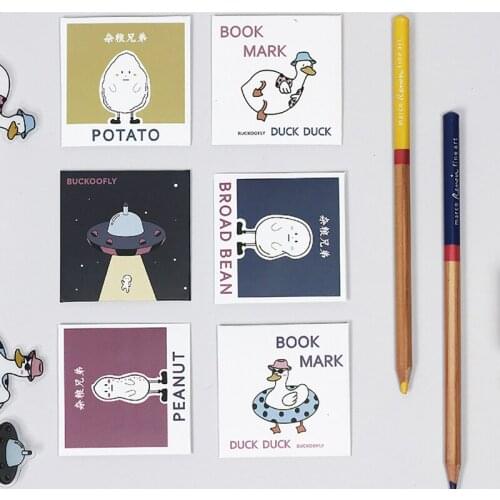Swimming Duck Bookmark Cute Cartoon Mark Page Creative Students Stationery