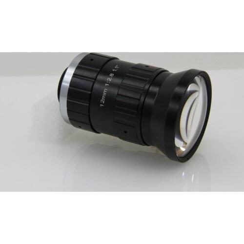Shenzhen SMTSEC Camera Machine Vision Lens 1.1" EFL=12mm Low distortion lens F#2.8 HFOV=57 Degree 20MP resolution lens C mount