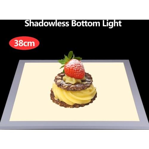 PULUZ LED Photography Shadowless Bottom Light 38x38cm 1200LM 15/15in Lamp Panel Dimmable for 40x40cm Photo Studio Shoot Tent Box