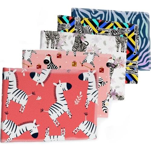 50*145CM Fabric Zebra Stripe Pattern Printed Polyester Cotton Twill Fabric Patchwor Printed