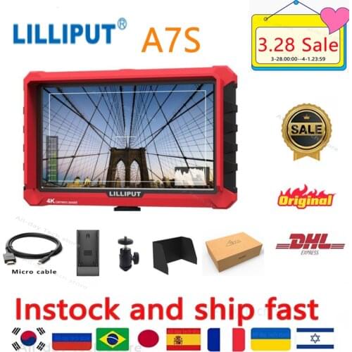Lilliput A7S 7 Inch Utra Slim IPS Full HD 1920x1200 4K HDMI On-camera Video Field Monitor for Canon Nikon Sony DSLR Camera Video