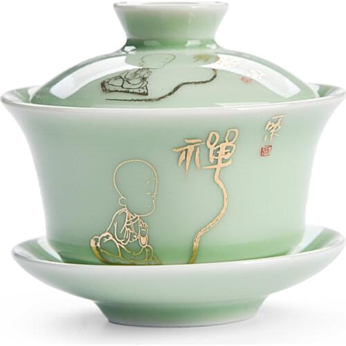 NEWYEARNEW 1piece Retro Tea Tureen Accessorie Ceramic Handpainted Cup Teaware Wedding Business Gift