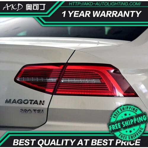 AKD tuning cars Tail lights For VW Passat B8 EUR Verson Taillights LED DRL Running lights Fog lights angel eyes Rear parking