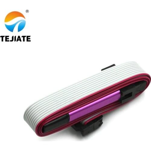 1PCS AVR JTAG ICE Emulator Module USB Downloader Wire Metal Case Random Color