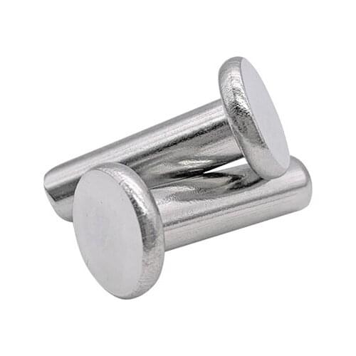 10pcs M6 flat head rivets solid rivet percussive riveting Knocking rivetings riveted stainless steel GB109 6mm-40mm long