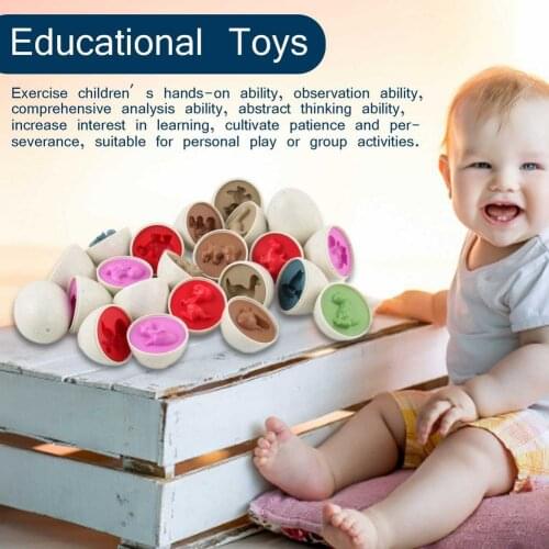 12pcs Matching Dinosaur Children Shape Recognition Dinosaur Egg Color Combination Egg Game Kids Educational Toys