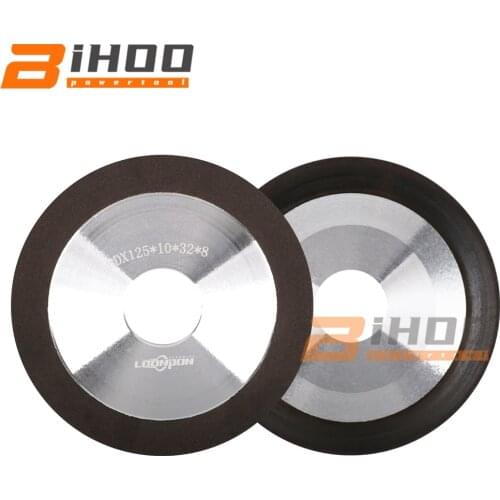 125mm/5inch Diamond Black Sand Grinding Wheel Sharpen Grinding Wheel for Tungsten Steel Milling Tool Carbide Metal 150Grit