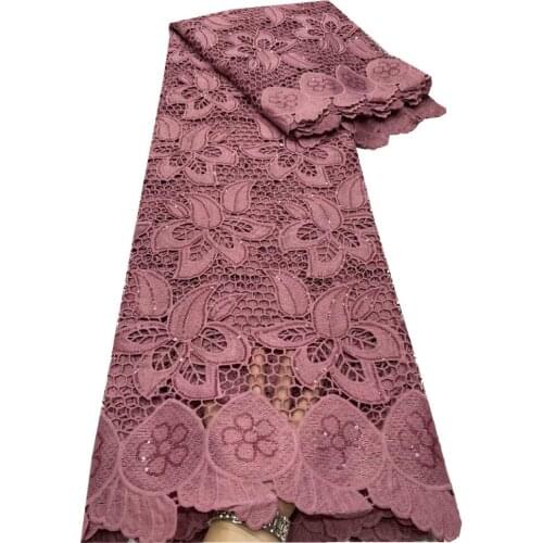 2021 Guipure Lace Cord Lace Embroiderey French Milk Silk African Water Soluble Cord Lace Fabric For Nigeria Wedding dp66-518