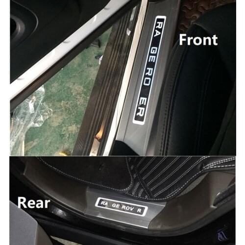 4 pieces for Land Rover Range Rover Sport 2014 2015 2016 2017 2018 2019 LED door sills trim plate cover guard high quality