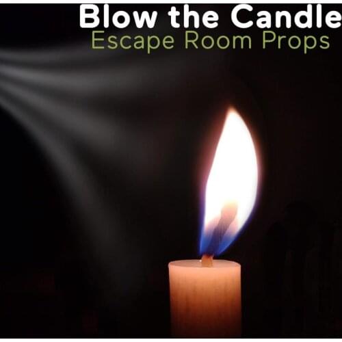 BearHoHo Candle Props Room Escape Blow Unlock 12V Magnet Lock Game Make Puzzle Chamber Adventure Escape Room Playing