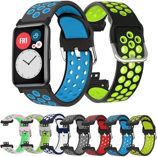 Colorful Strap For Huawei Watch Fit Band Replacement Sport Bracelet Soft Silicone Wrist Strap For Huawei Fit Smart Watch Belt