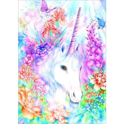 Flowers unicorn Diamond embroidery kits diy 5d diamond painting cross stitch mosaic pattern picture of rhinestones home decor