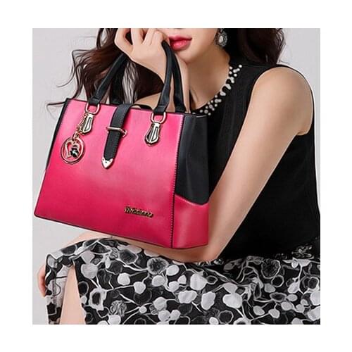 Womens Designer Handbag 2021 Fashion New High quality PU Leather Women bag Contrast Lady Tote Shoulder Messenger Bag Crossbody