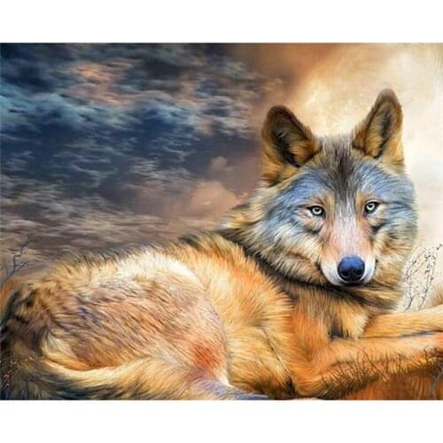 Hot Sale!! Wolf Needlework Diy Diamond Mosaic picture set embroidery diy resinstone square diamond painting handcraft A5521R