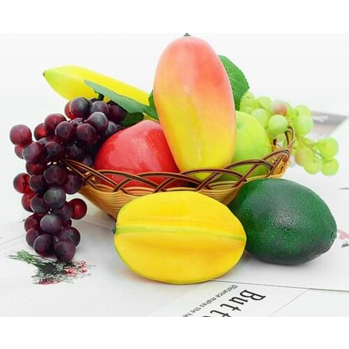 Artificial Fruit Lifelike Simulation Fruits Decorative Plastic Solid Cabinet Home Decor Party Fake Fruit Model Mold Photo Prop