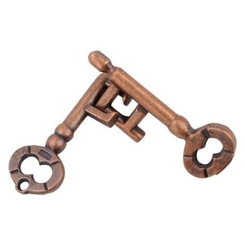 Classic IQ Metal Brain Teaser Key Puzzle Game for Adults Kids