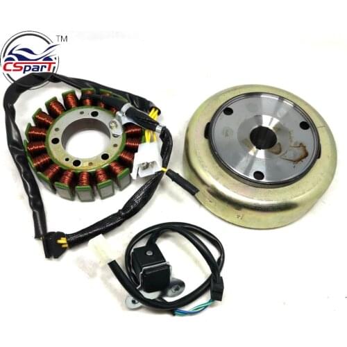 Magneto Kit 18 Pole Coil 4 Wire Trigger Flywheel Rotor 250CC 172MM PGO Dune Kazuma Scooter ATV Buggy Parts