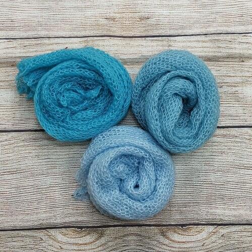 Newborn Photography Prop 60*40cm Wrap Accessories Photo Shoot Prop Blanket Studio Baby Swaddle Mohair Soft Stretch Mix ColorWrap