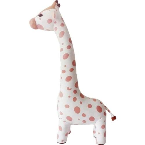 Soft Plush Toy Giraffe Doll, Jungle Animal Toy and Pillow, Educational Game Set for Children