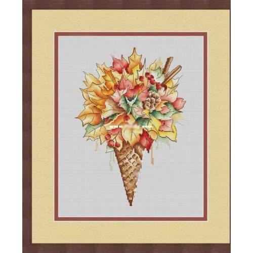 HOT Z 2 Styles Cross Stich Set Cross Stitch Kit Embroidery Needlework Craft Packages Cotton Floss Counted Homfun Painting