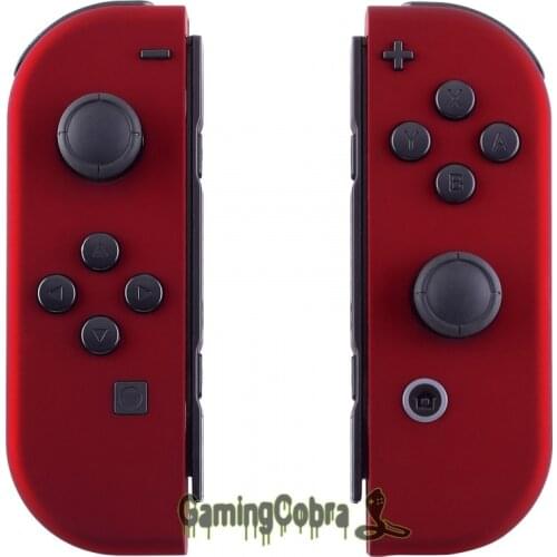 EXtremeRate Custom Soft Touch Red Controller Housing With Full Set Buttons DIY Replacement Shell Case for Nintendo Switch JoyCon