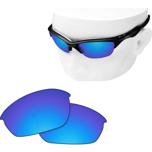 OOWLIT Polarized Replacement Lenses of Blue Mirror for-Oakley Half Jacket 2.0 OO9144 Sunglasses
