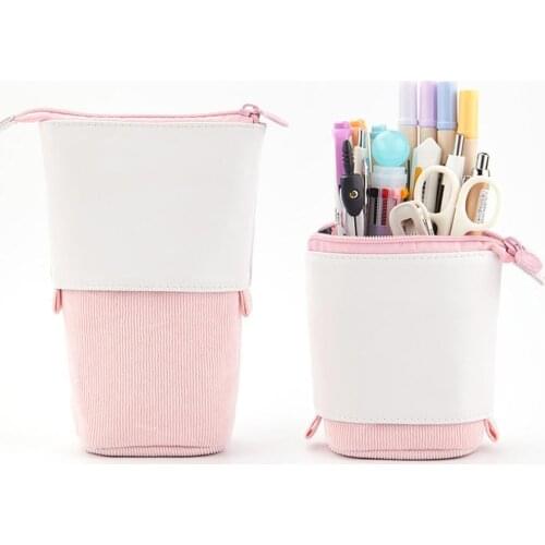 Creative Retractable Pencil Case Cute Small Fresh Pen Bag Kawaii Storage Bag For Kids Gifts Office School Stationery Supplies