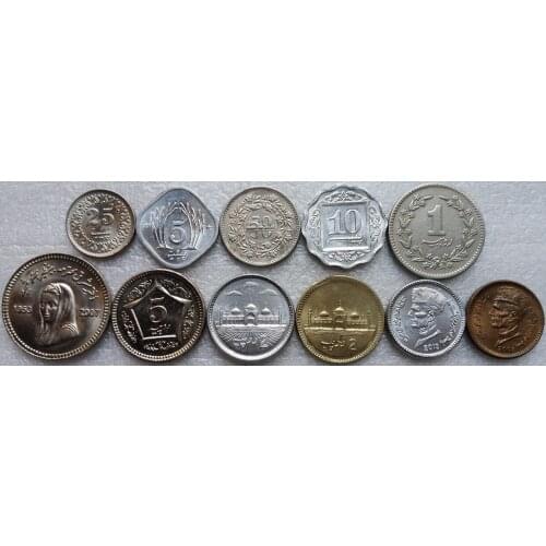 Pakistan 1986-2013 5 Paisa-20 rupees Full Set 11 Pieces Genuine Coins Real Original Coin
