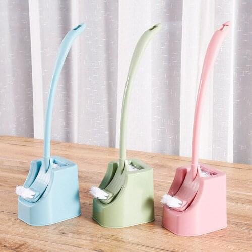 Plastic Toilet Cleaning Brush Durable Toilet Brush Cleaning Brush With Holder For Bathroom WC Clean Tool Accessory U3