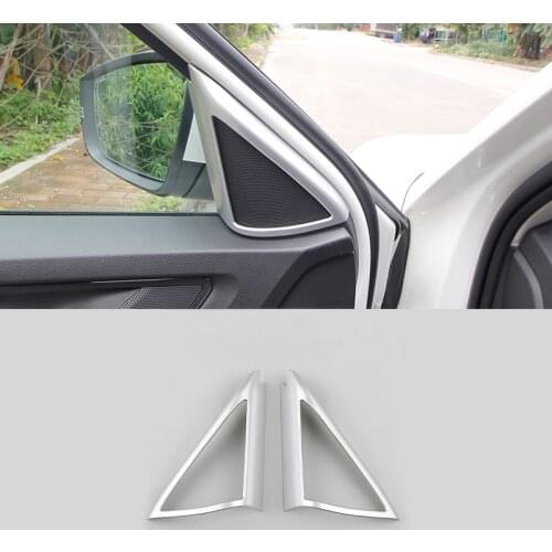 Fit For Skoda Kodiaq 2017 2018 ABS Matte Car Car interior A-pillar Speaker horn ring Cover Trim car styling accessories
