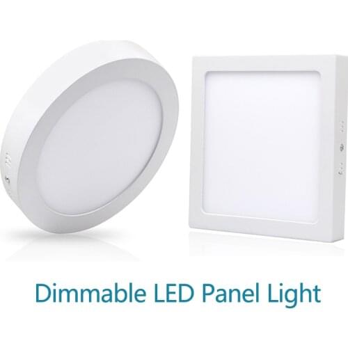 Dimmable 6W 12W 18W 24W Square/Round Led Panel Light Surface Mounted LED Downlight Warm/Cold led ceiling light AC110-240V