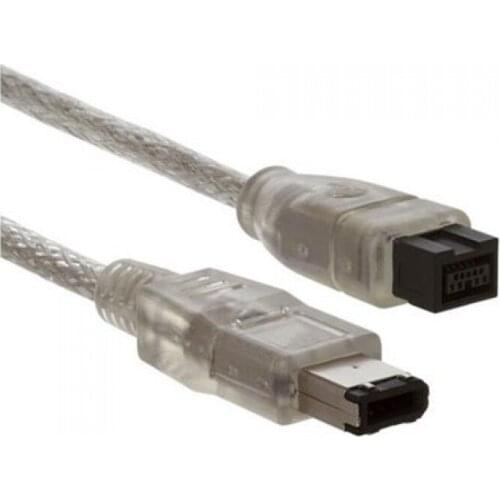 Transparent IEEE1394B 9P Male TO 6P Male Cable Firewire 800 to Firewire 400 Cable