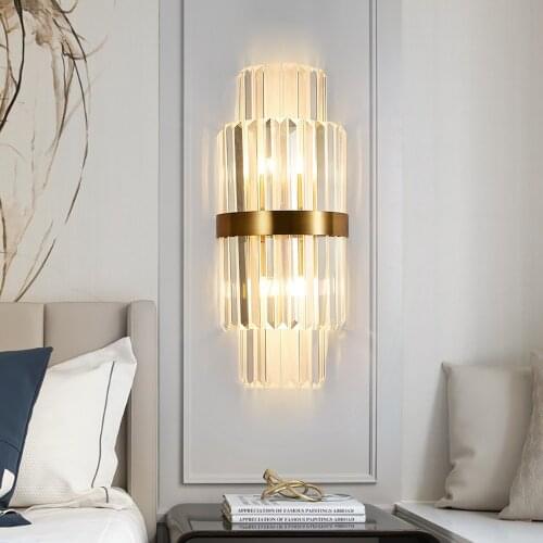 Modern Glass Sconces Lamp For Bedside Living Room Indoor Lighting Decor Luxury Stainless Steel Wall light Home Fixtures