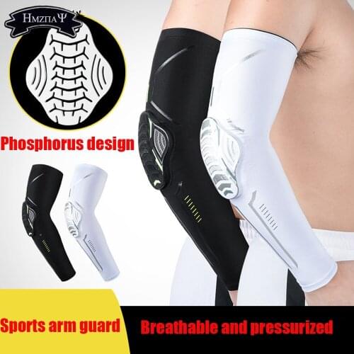 1PCS Sports Arm Guard Sleeve Honeycomb Compression Anti-collision Elbow Guard Breathable Basketball Football Riding Protector