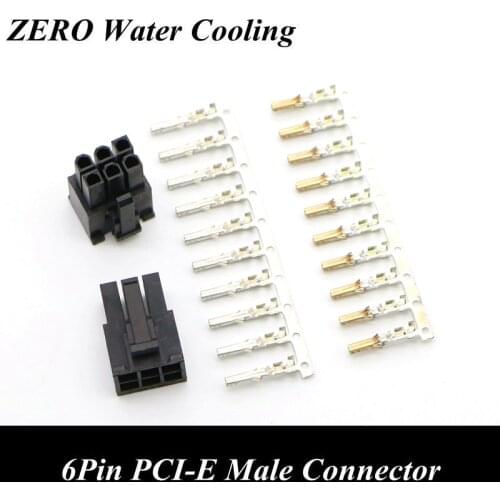 4.2mm 5557 6Pin PCI-E Male Connector with 6pcs Terminal pins for Computer DIY