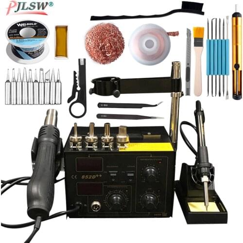 852D ++ hot air desoldering station hot air gun desoldering station electric iron two-in-one BGA rework station SMD Desoldering