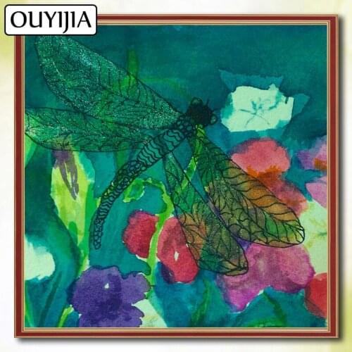 Dragonfly Butterfly OUYIJIA Animal 5D DIY Diamond Painting Full Square Picture Of Rhinestone Diamond Mosaic Embroidery Sale Bird