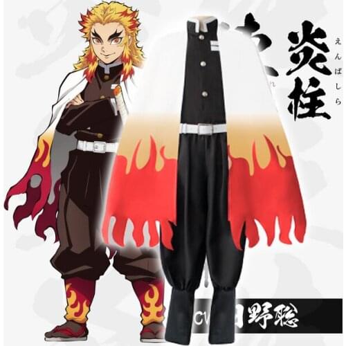 Anime Kimetsu no Yaiba Demon Slayer Cosplay Costume Rengoku Kyoujurou Nezuko Agatsuma Zenitsu Tomioka Giyuu Muzan Cosplay anime