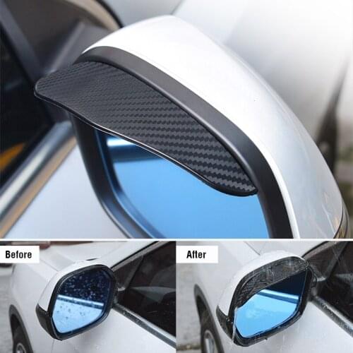 2Pcs/Set Universal Car Rear View Side Mirror Rain Board Black Rain Snow Shield for Car Truck Awnings Shelters Car Styling Decor