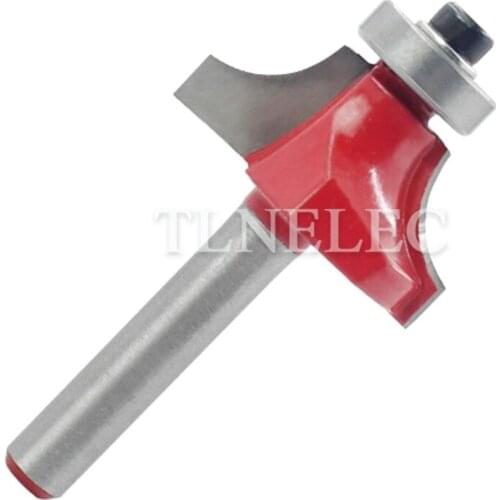 Woodworking Milling Cutter 1/4 Handle Bearing Circular Bead Knife Trimming Machine Cutter Head Chamfering Slotting Carving Tool