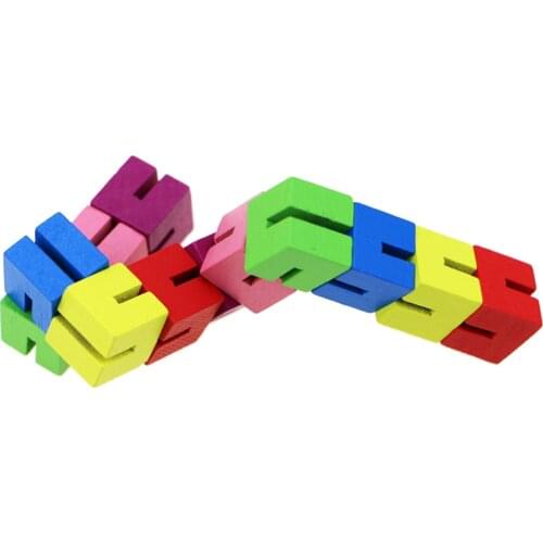 Wooden Block Twist Puzzle Brain Teaser Game Educational Gifts