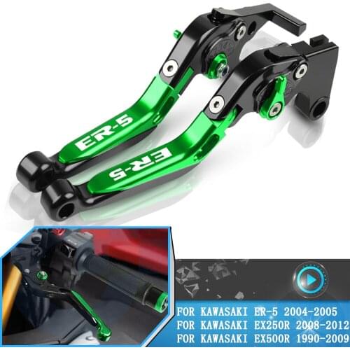For Kawasaki ER-5 ER 5 2004 2005 Motorcycle CNC Aluminum Adjustable Brake Clutch Levers EX250R EX500R 2008-2012 2011 Accessories