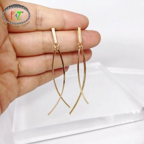 F.J4Z New Anti-allergy Earrings for Women Fashion Minimalist Earrings Alloy Sticks Drop Earrings Jewelry Wholesale