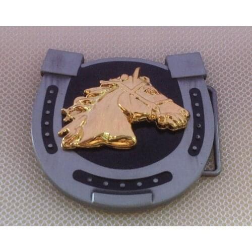 Horse Head /Horse Shoe Western Belt Buckle JF-BY250 suitable for 4cm wideth belt with continous stock