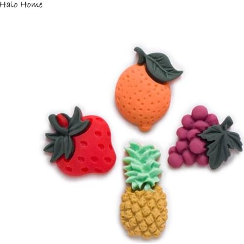 20pcs 3D Fruit Flatback Resin Cabochons Handmade Scrapbook Crafts Headswear Accessories Apparel Jewelry Phone Case Decor 12-20mm