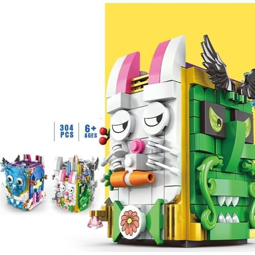 City Creative Series Student Pen Container Desktop Accessories MOC Model Building Blocks Bricks Toys Christmas Gifts