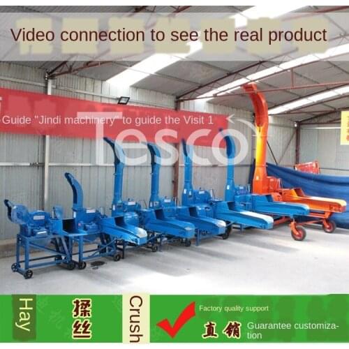 Large-scale guillotine machine dry and wet feed processing automatic feeding grass cutting machine