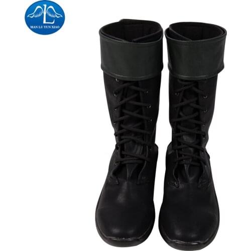 Manluyunxiao Boots Arrow Cosplay Oliver Queen Halloween Costume for Men DC Arrow Season 8 TV Series Leather Shoes