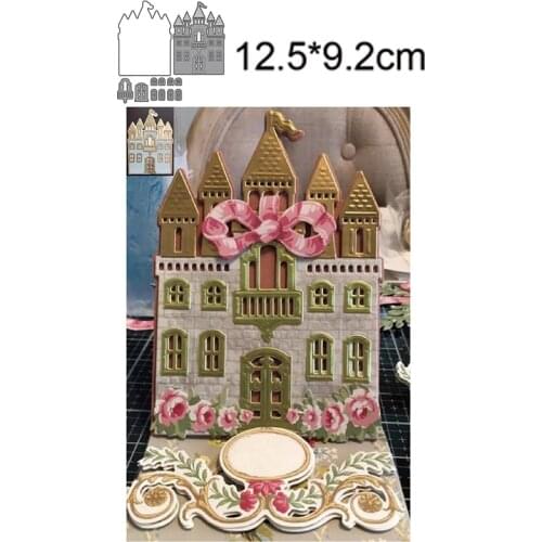 Building Town House metal cutting dies cut die mold Scrapbook paper craft knife mould blade punch stencils dies