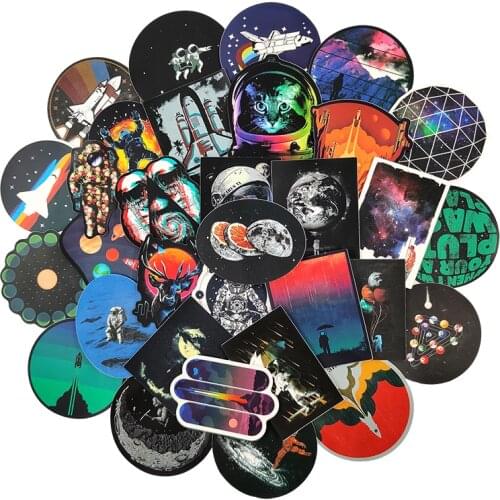 10/30/50pcs/pack Space Astronaut Graffiti waterproof Stickers For Refrigerator Car Helmet DIY Gift Box Bicycle Guitar Notebook